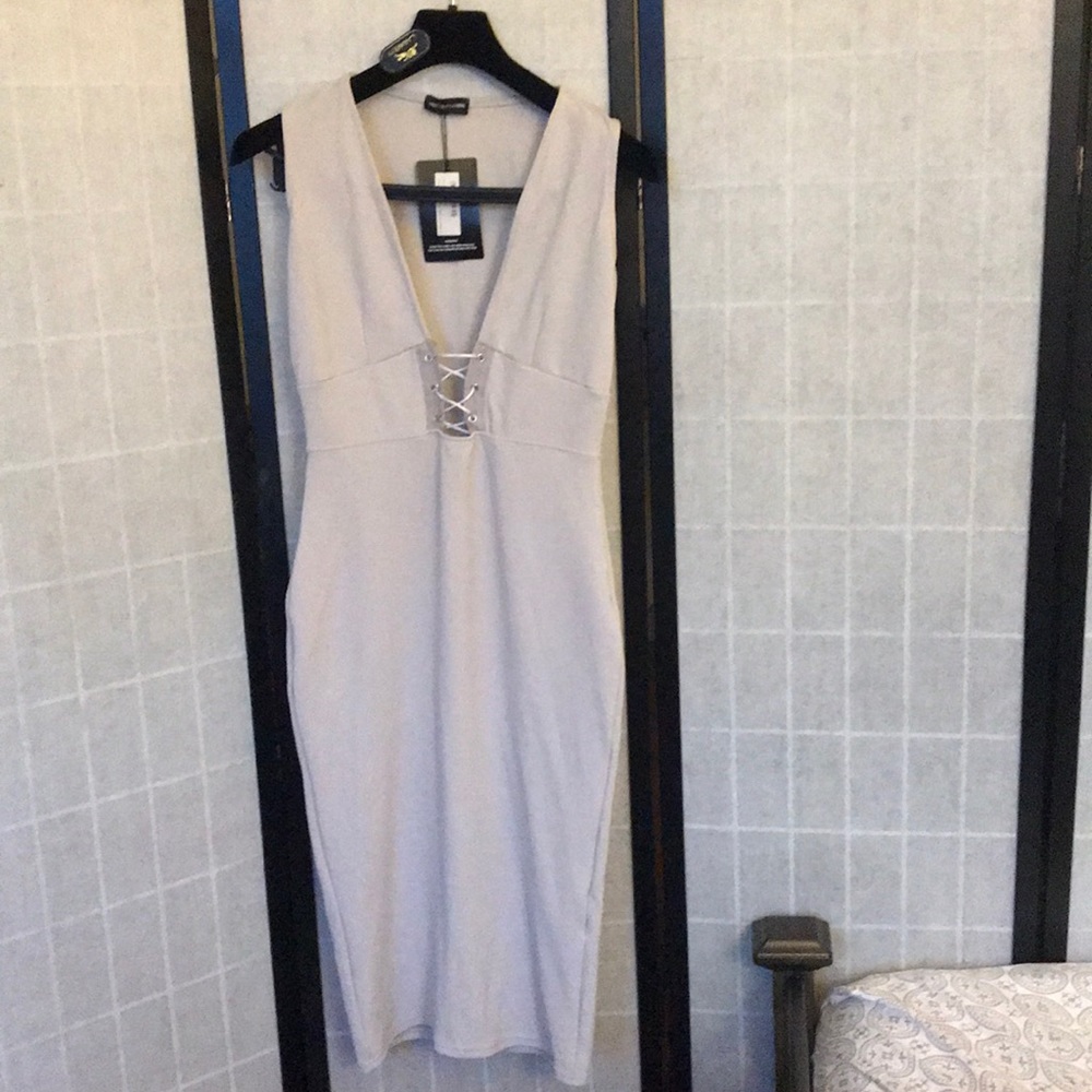 Light gray midi dress